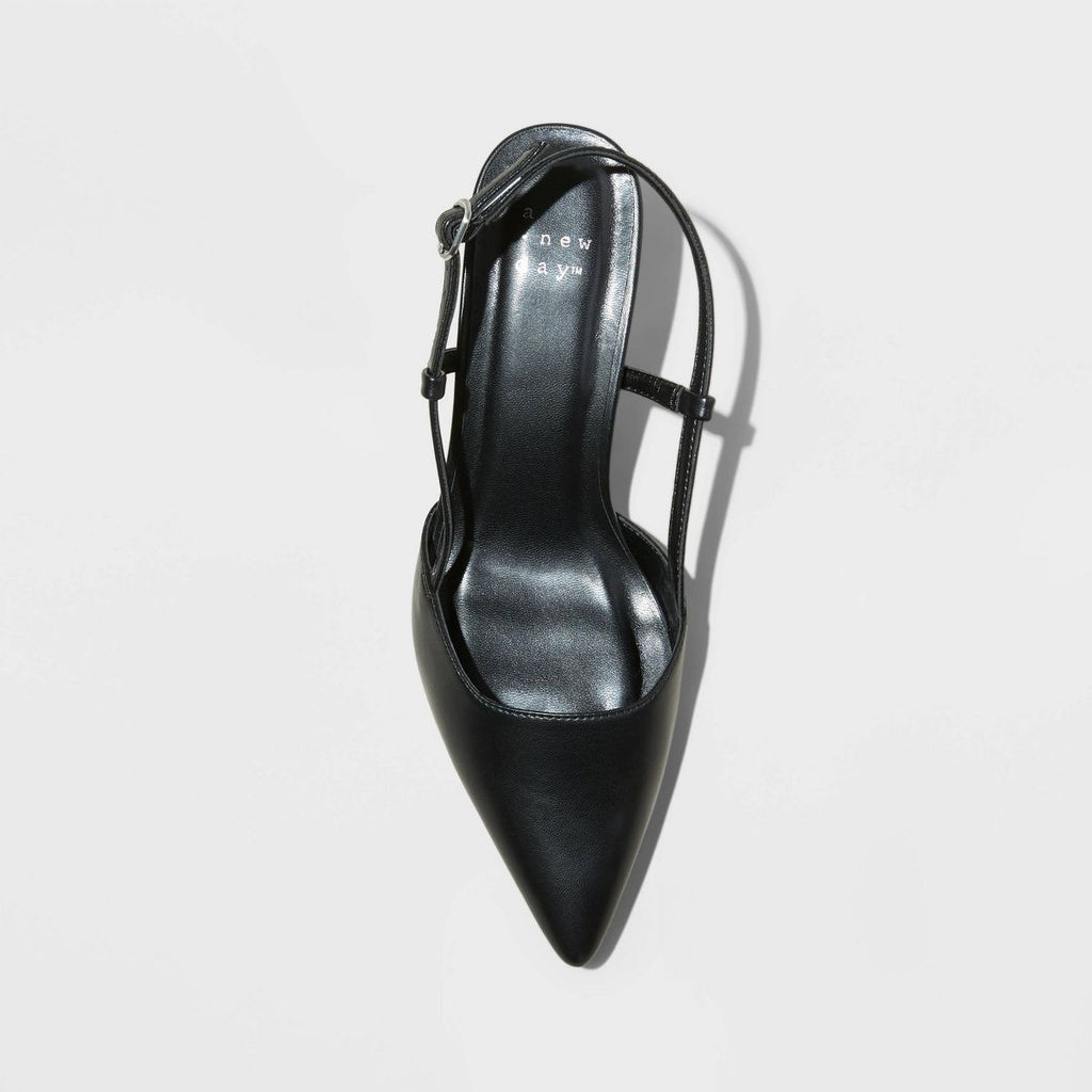 K-27 A New Day Size 9.5 Women's Annette Slingback Heels in Black