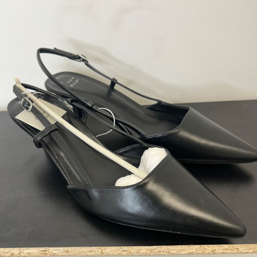 K-27 A New Day Size 9.5 Women's Annette Slingback Heels in Black