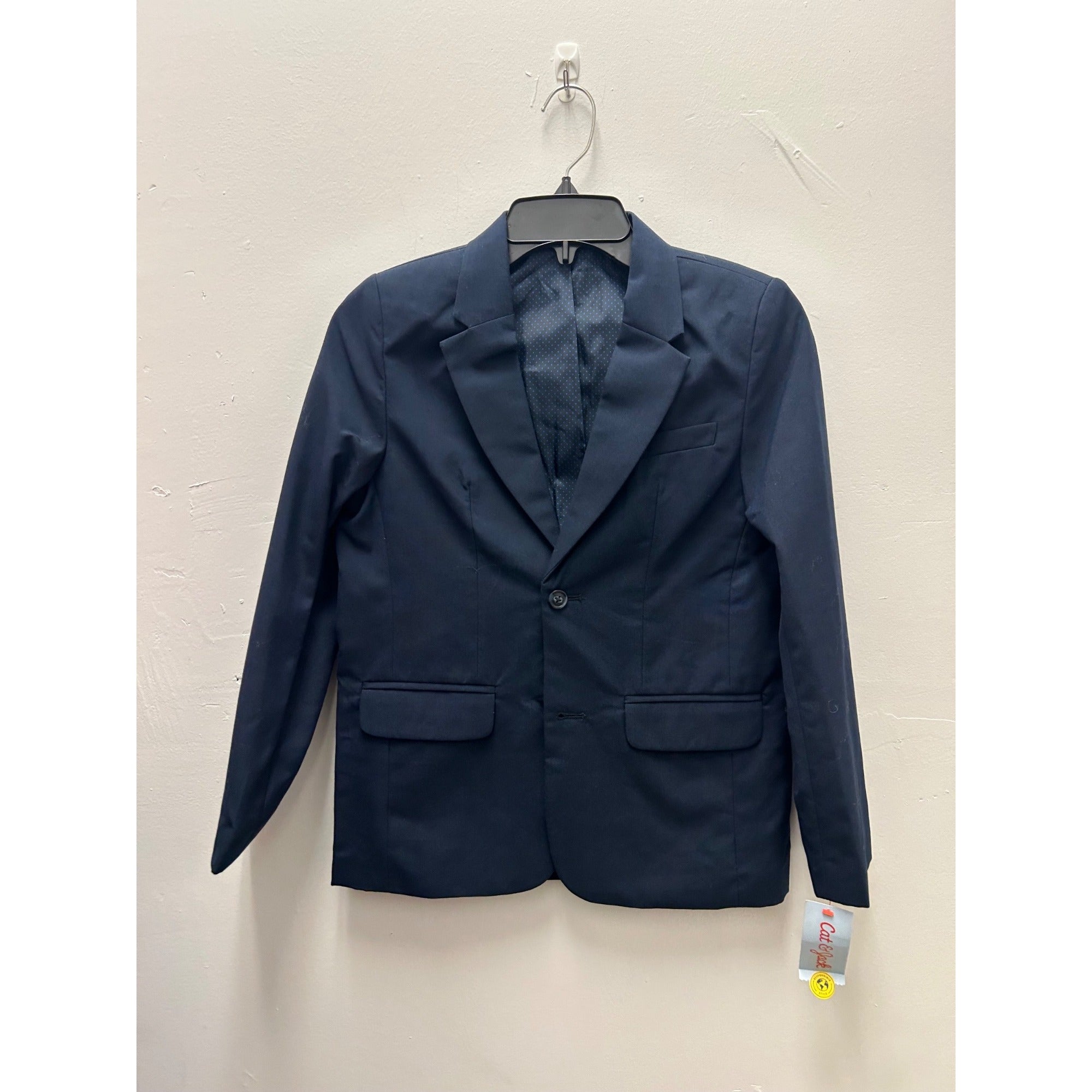 K-223 Cat & Jack Boys Single-Breasted Fully Lined Blazer Navy Blue Size 10