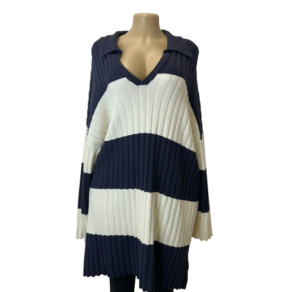 K-93 Future Collective Women's 2XL Long Sleeve Rugby Mini Sweater Dress