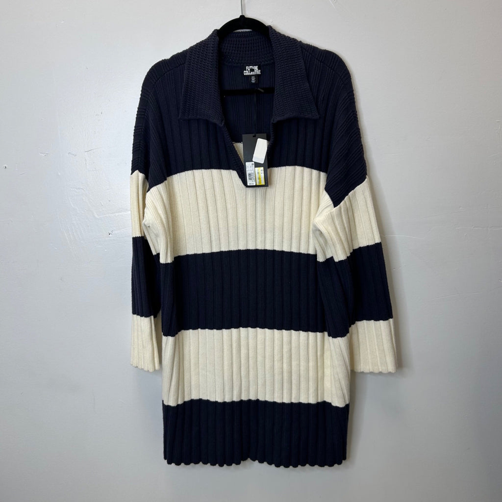 K-93 Future Collective Women's 2XL Long Sleeve Rugby Mini Sweater Dress