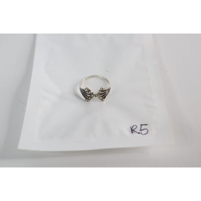 Stainless Steel Silver Tone Finger Ring Size 6 for Women's, Vintage Look