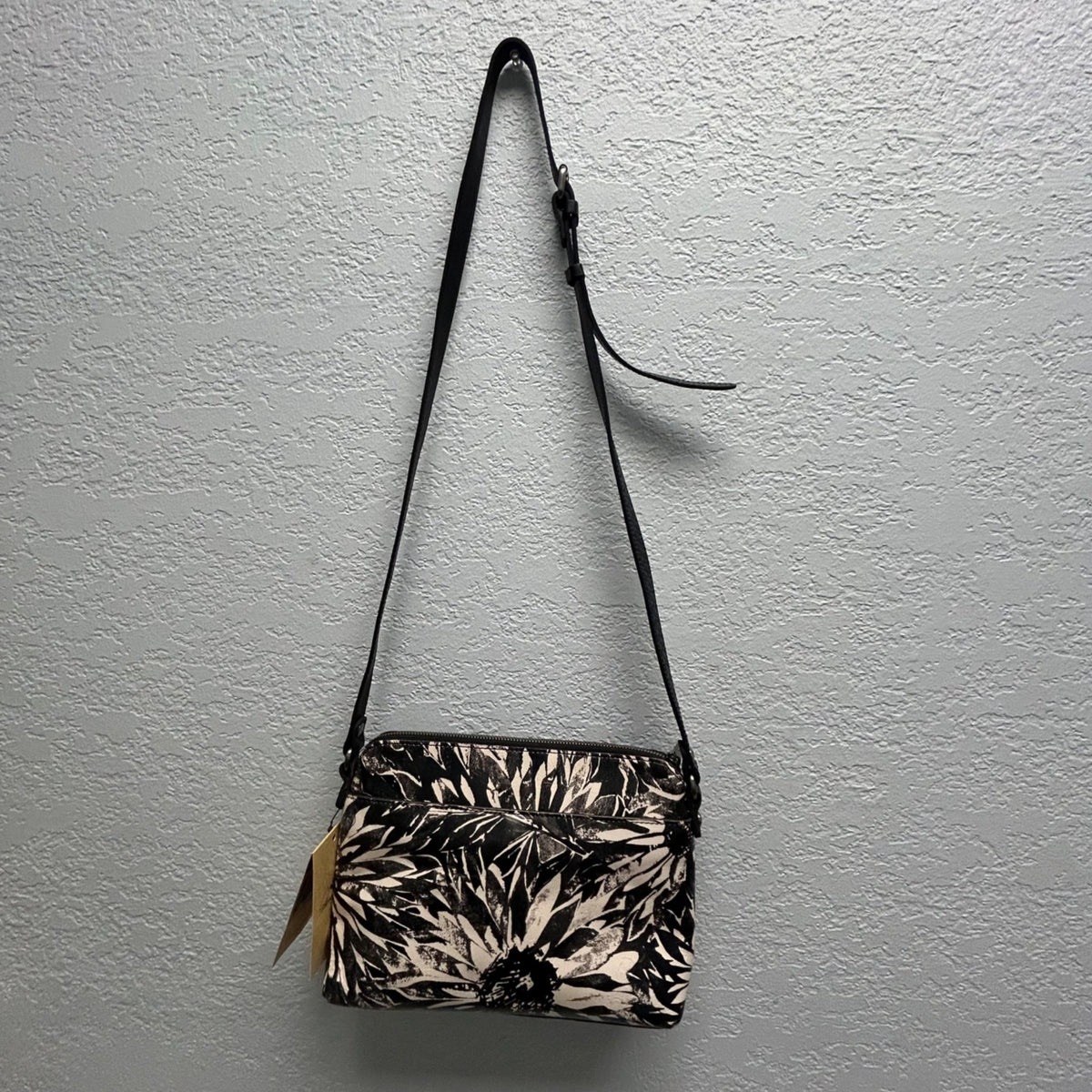 Patricia Nash Sunflower Print Crossbody Bag With Leather Details