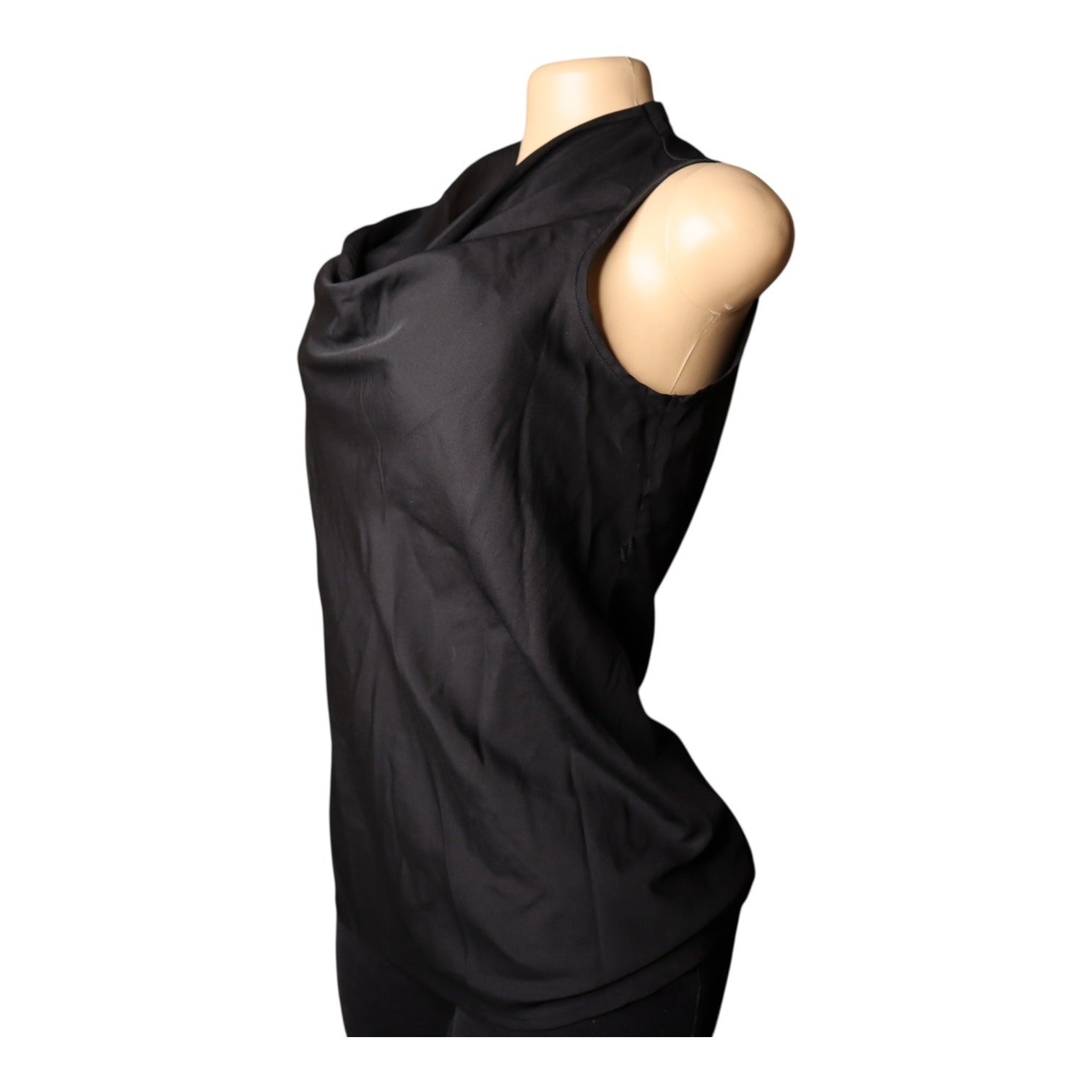 #809 Motherhood Maternity Women's Small Black Sleeveless Cowl Neck Top