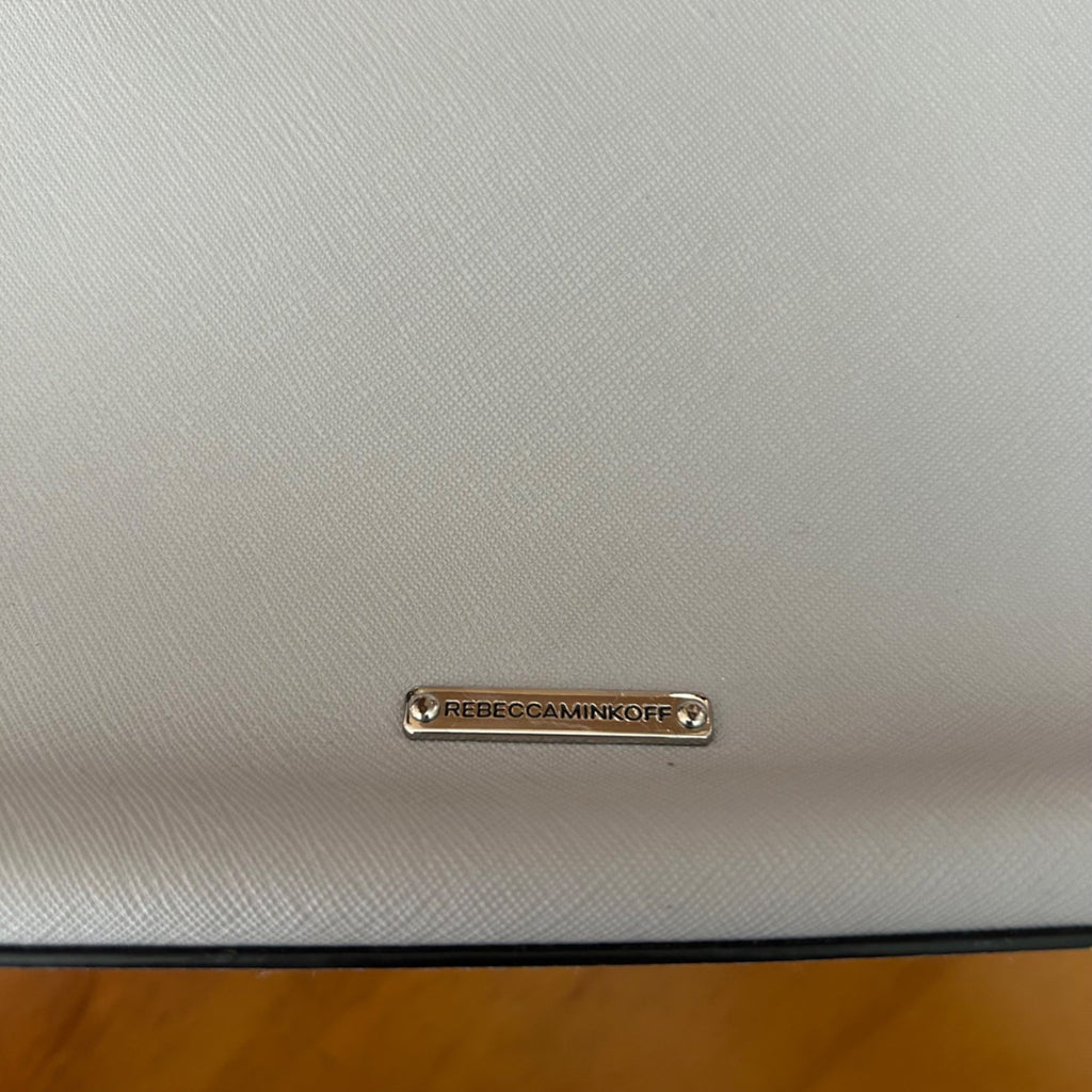 Rebecca Minkoff Gray Saffiano Leather Structured Satchel Handbag