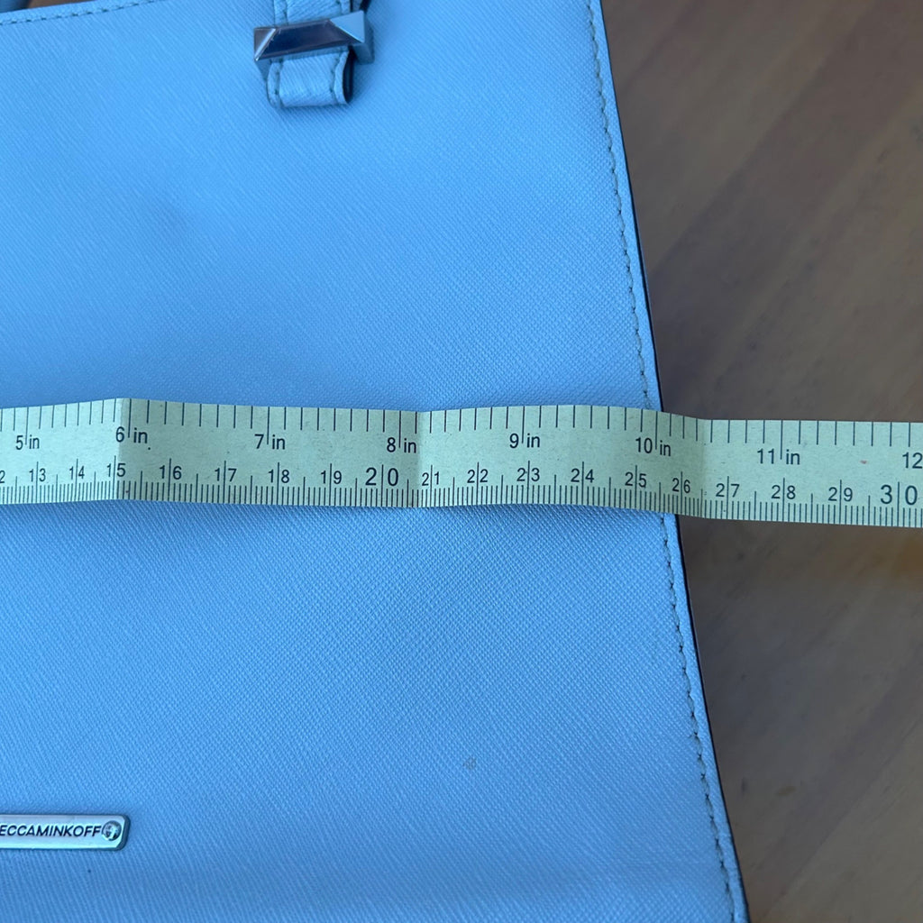 Rebecca Minkoff Gray Saffiano Leather Structured Satchel Handbag