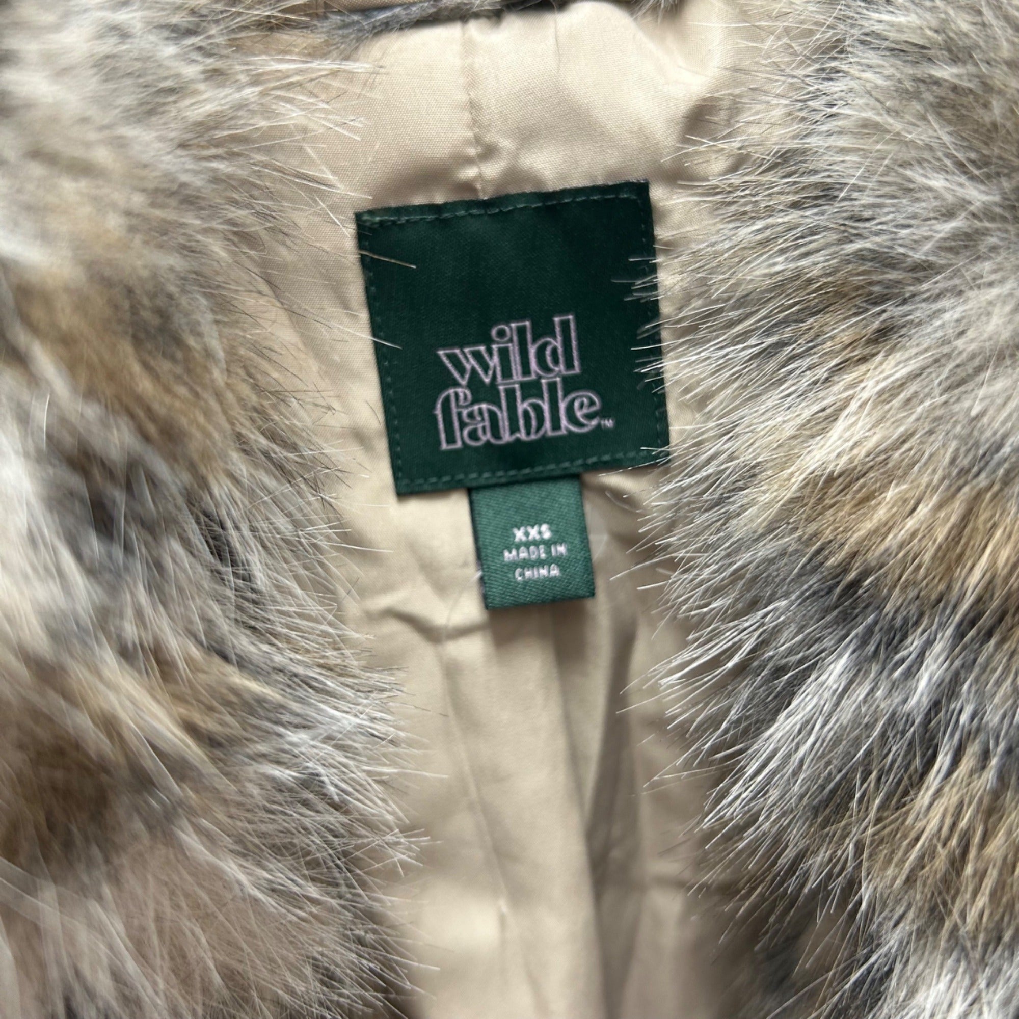 K-159 Wild Fable Women's XXS Leopard Print Faux Fur Jacket
