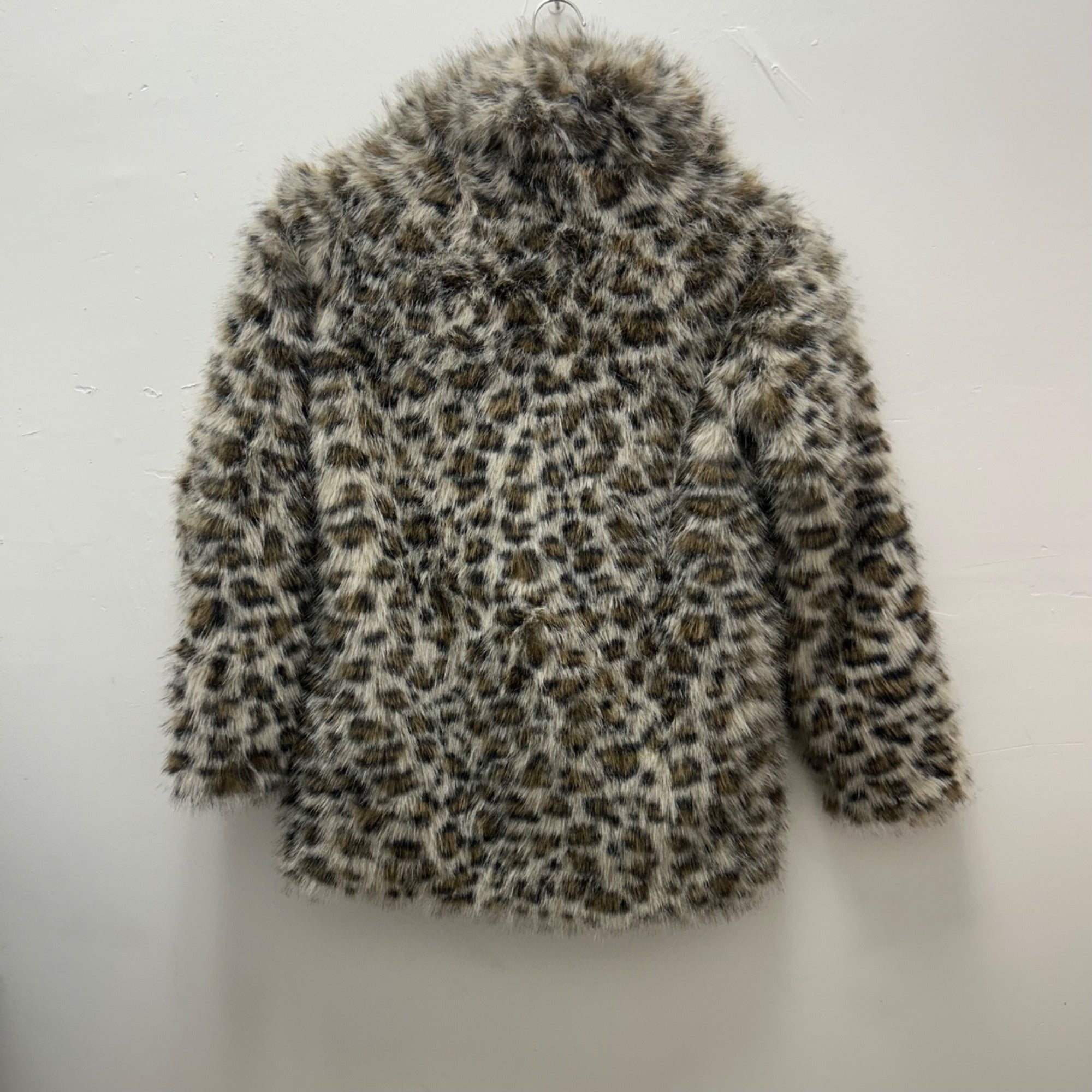 K-159 Wild Fable Women's XXS Leopard Print Faux Fur Jacket