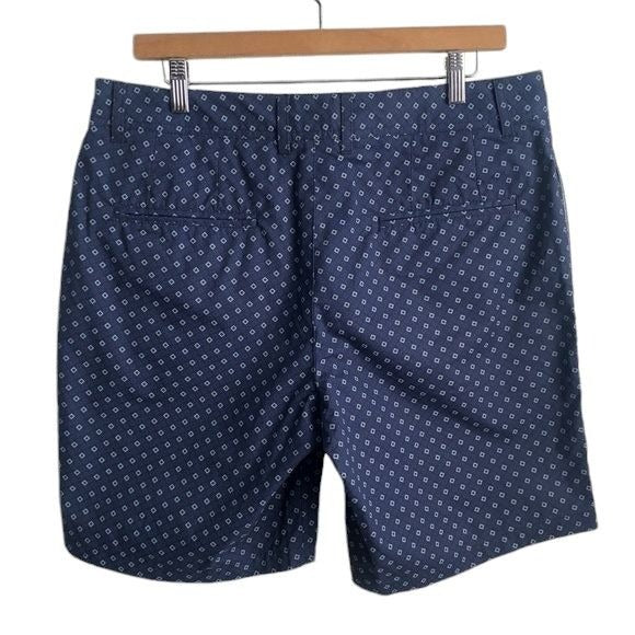 Mossimo Supply Co. Men’s Blue Print Shorts Size 34 Straight Fit Flat Front