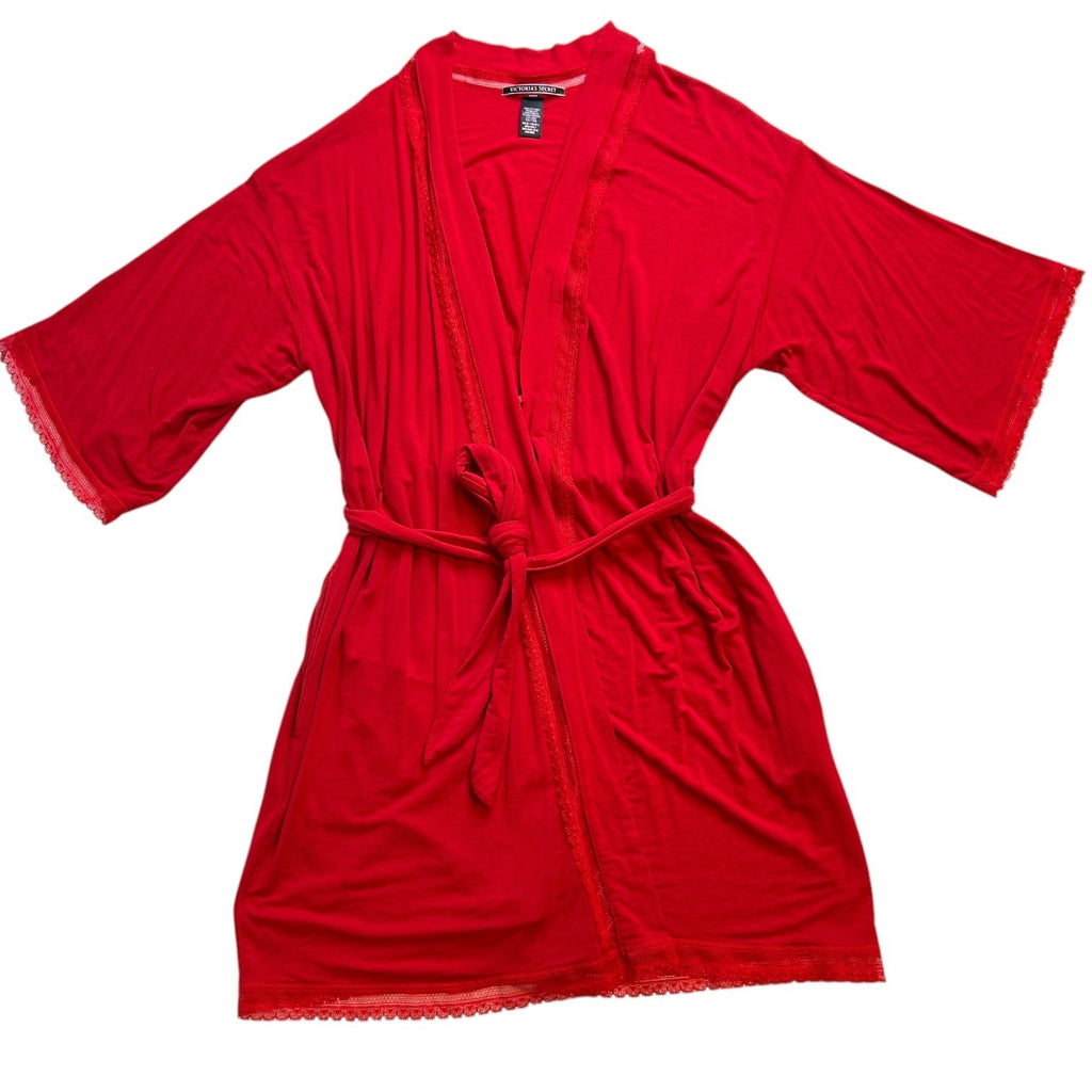 Victoria's Secret Red Robe Women's Size X-Small/ Small