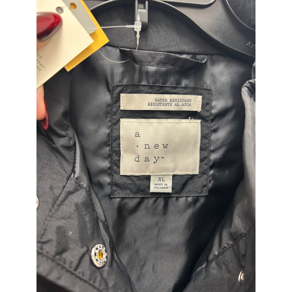 K-228 A New Day Quilted Water-Resistant Snap Front Vest Black Women's Size XL