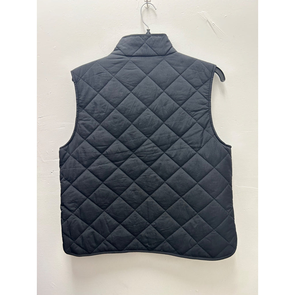 K-228 A New Day Quilted Water-Resistant Snap Front Vest Black Women's Size XL