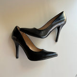 Delicious Black Pointed Toe Stiletto 4 Inch Heel, Women's Pumps Size 8