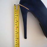 Paprika Women's Navy Suede Platform High Heel Pumps Size 7