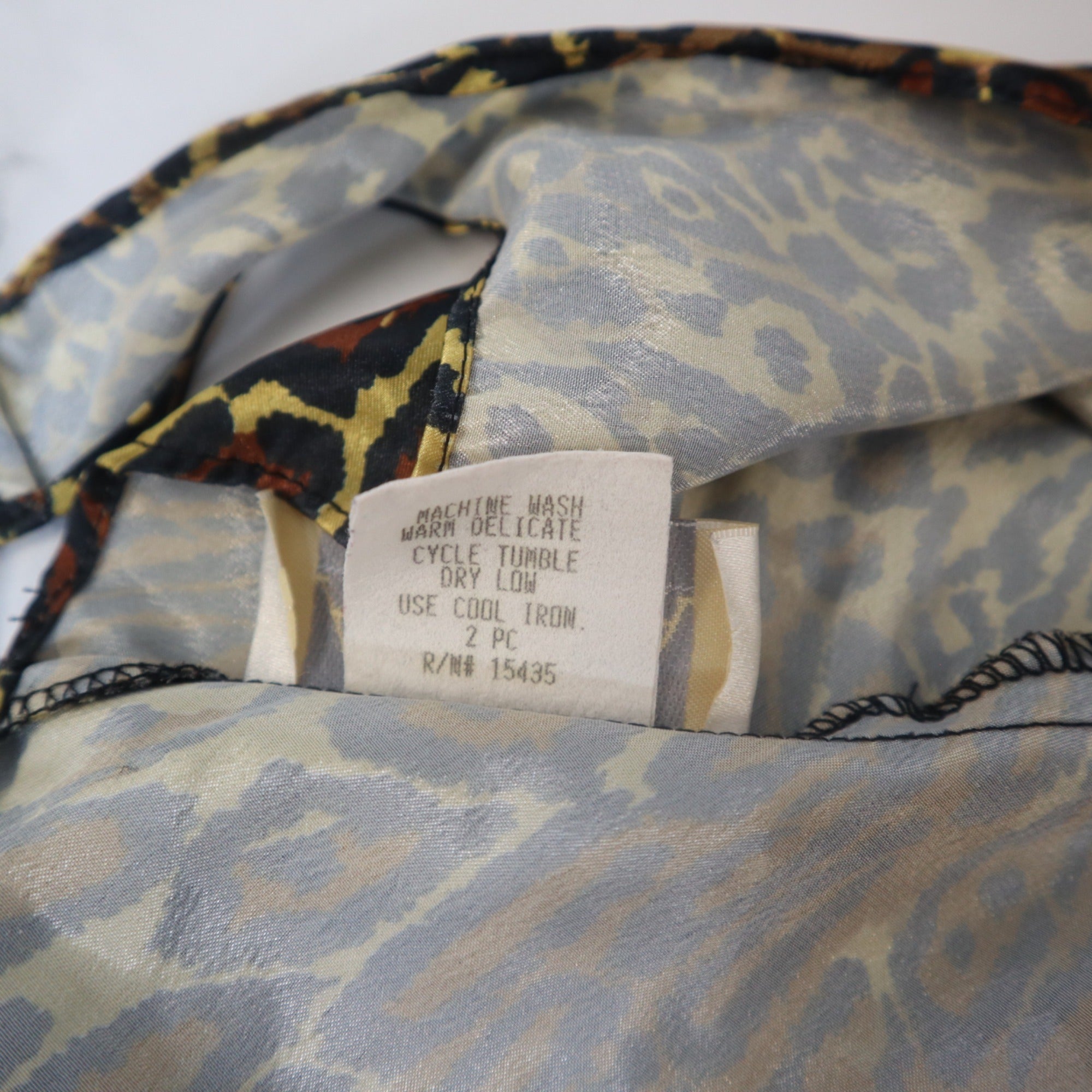 DG-60 Vintage Aviaretta Size Small Leopard Print Satin Crop Tank Top