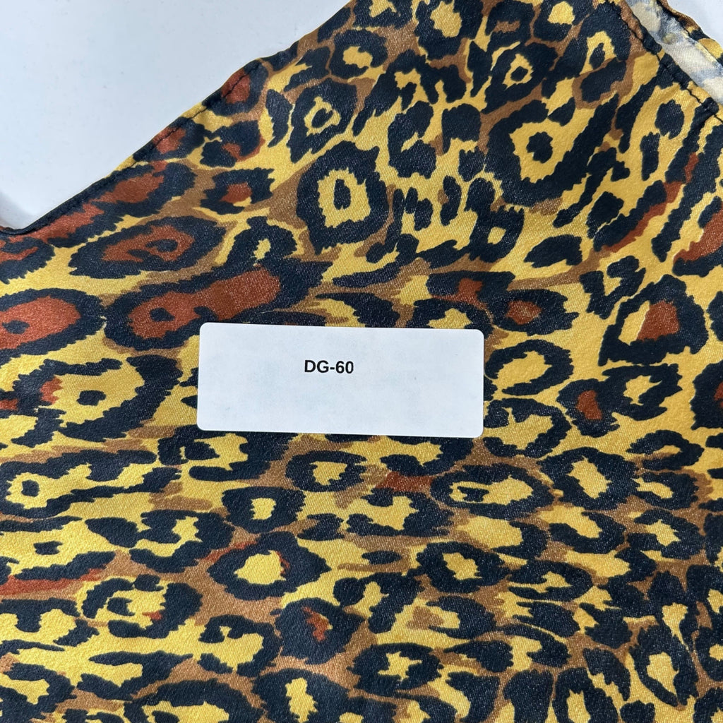 DG-60 Vintage Aviaretta Size Small Leopard Print Satin Crop Tank Top