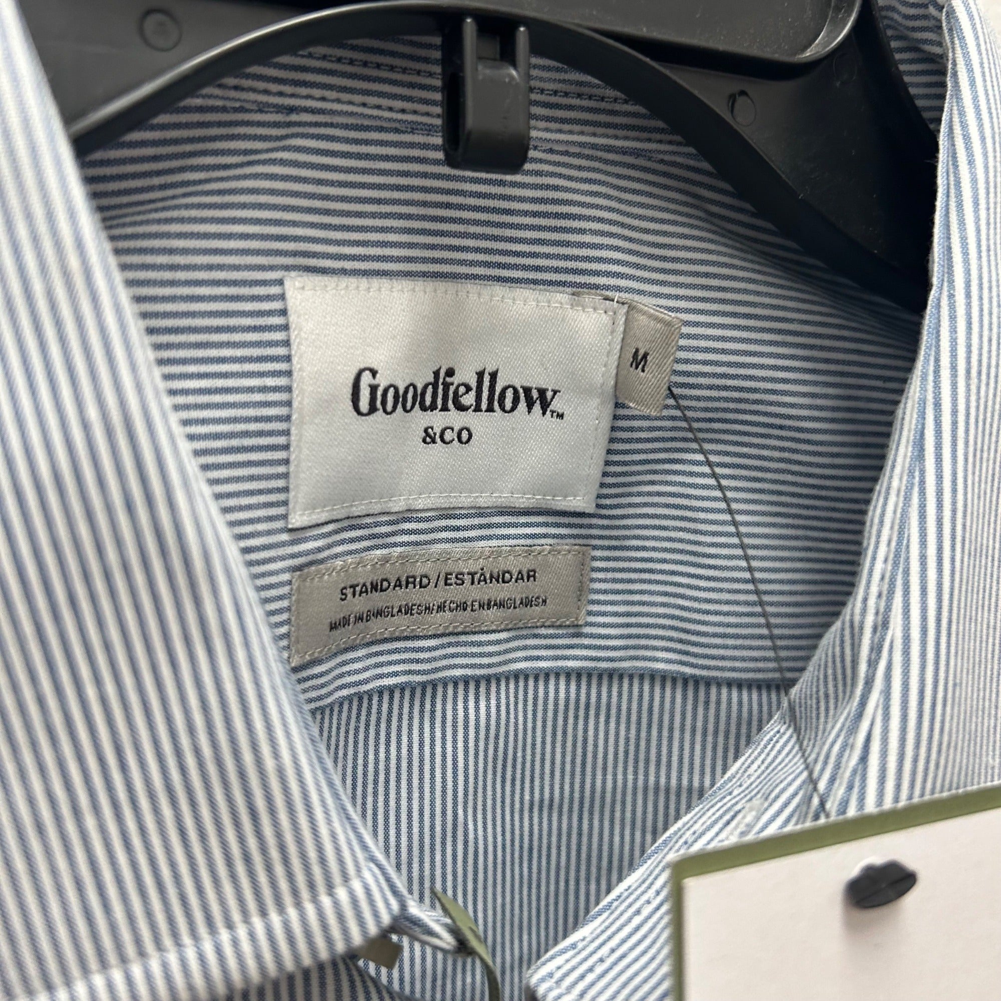 K-194 Goodfellow & Co Button-Down Dress Shirt Long Sleeve Light Blue Men's Size Medium