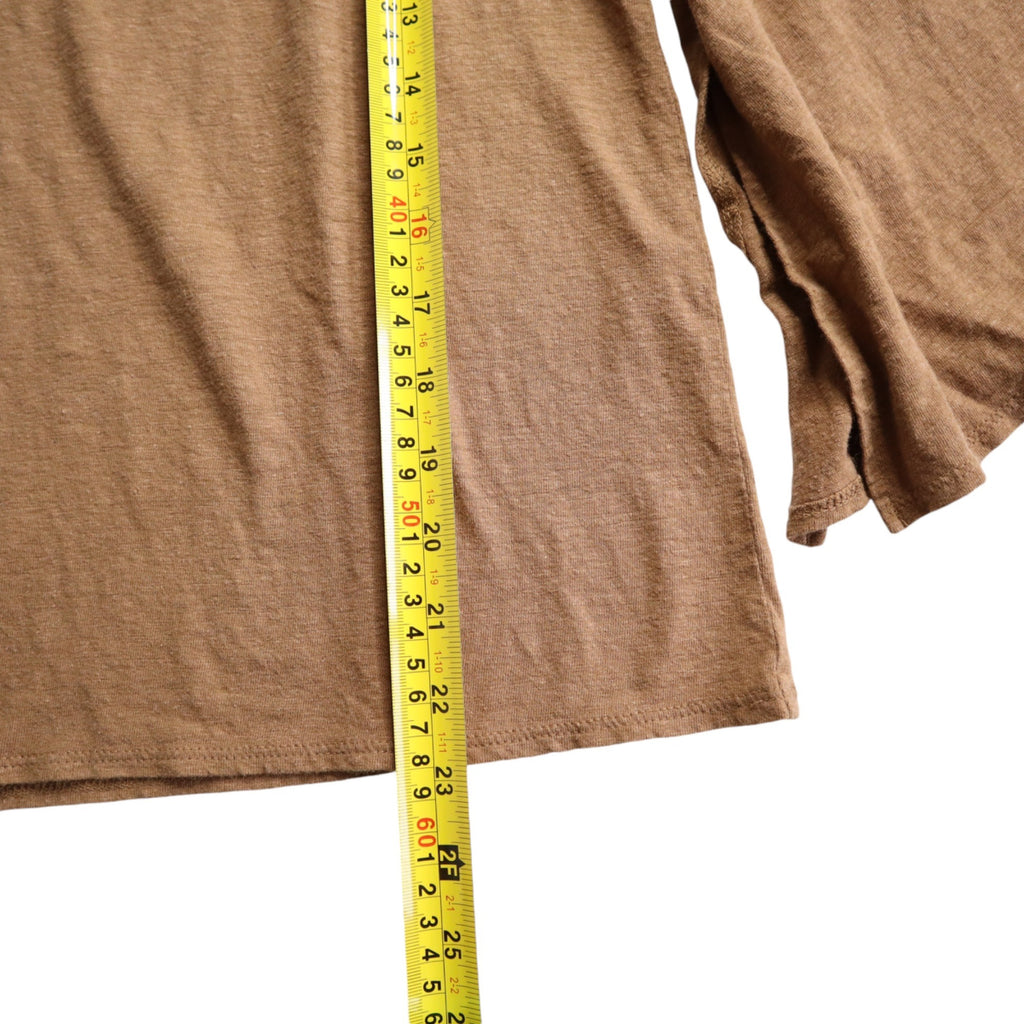 Chico's Brown Round Neck Bell Sleeve T-Shirt Women's Size 0