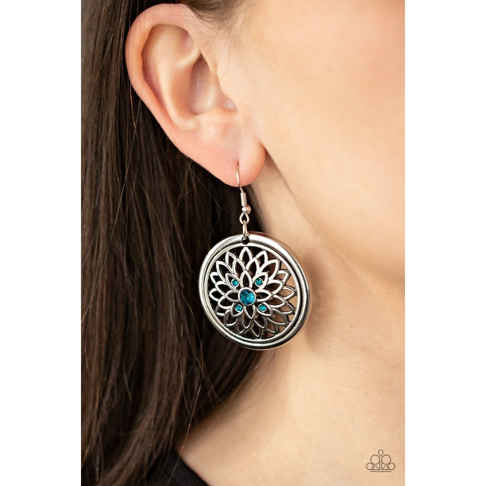 Mega Medallions Blue Earrings by Paparazzi