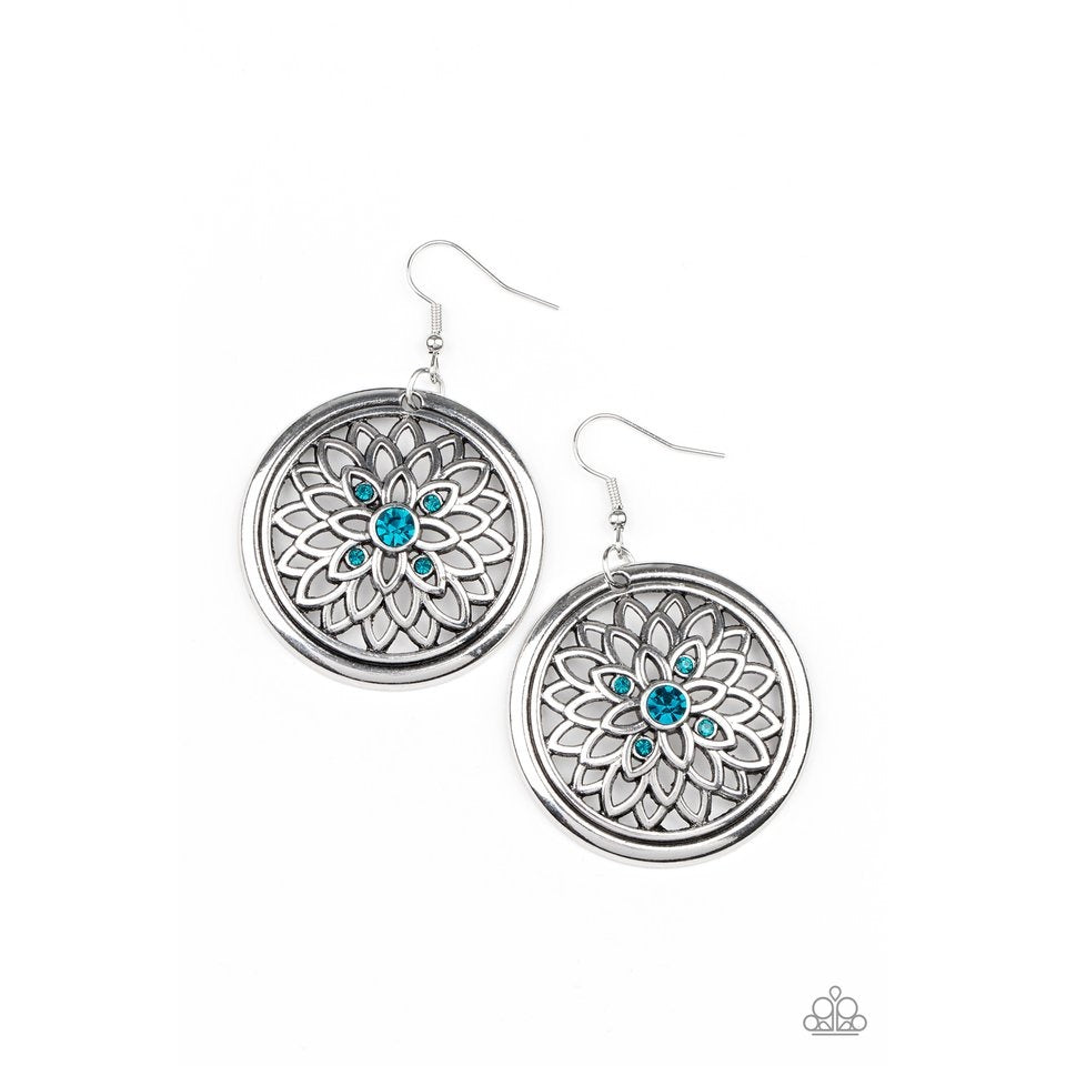 Mega Medallions Blue Earrings by Paparazzi