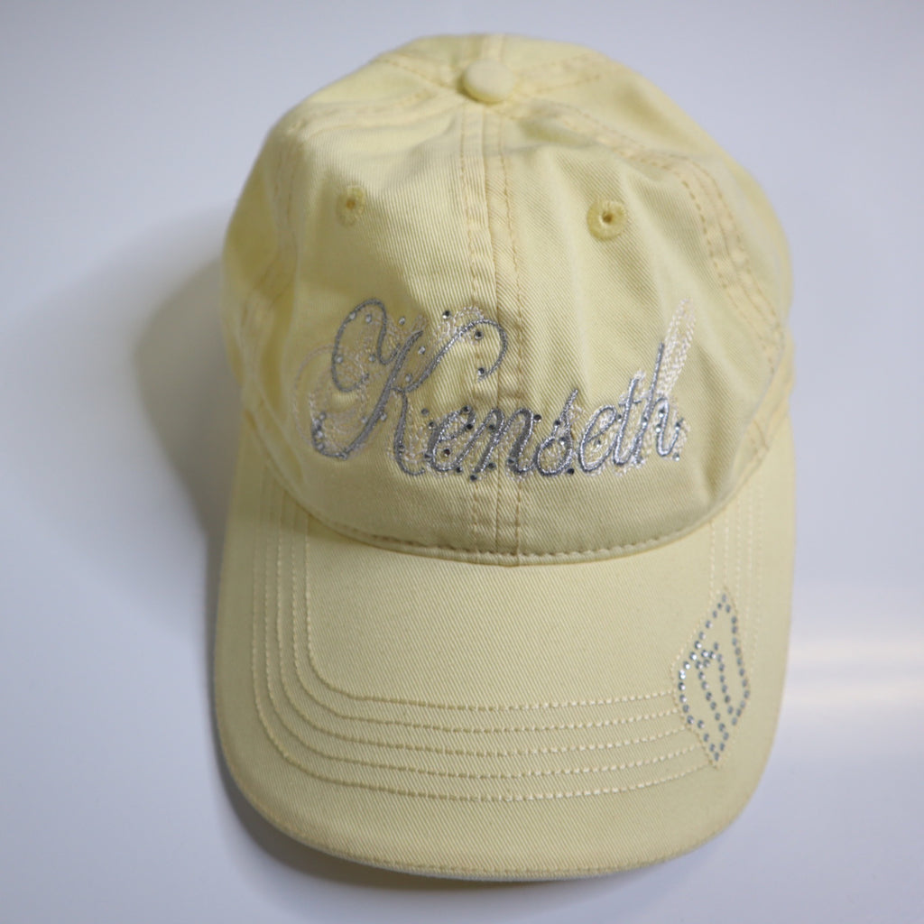DG-119 Chase Authentics Yellow Kenseth Caps Rhinestone Baseball Cap