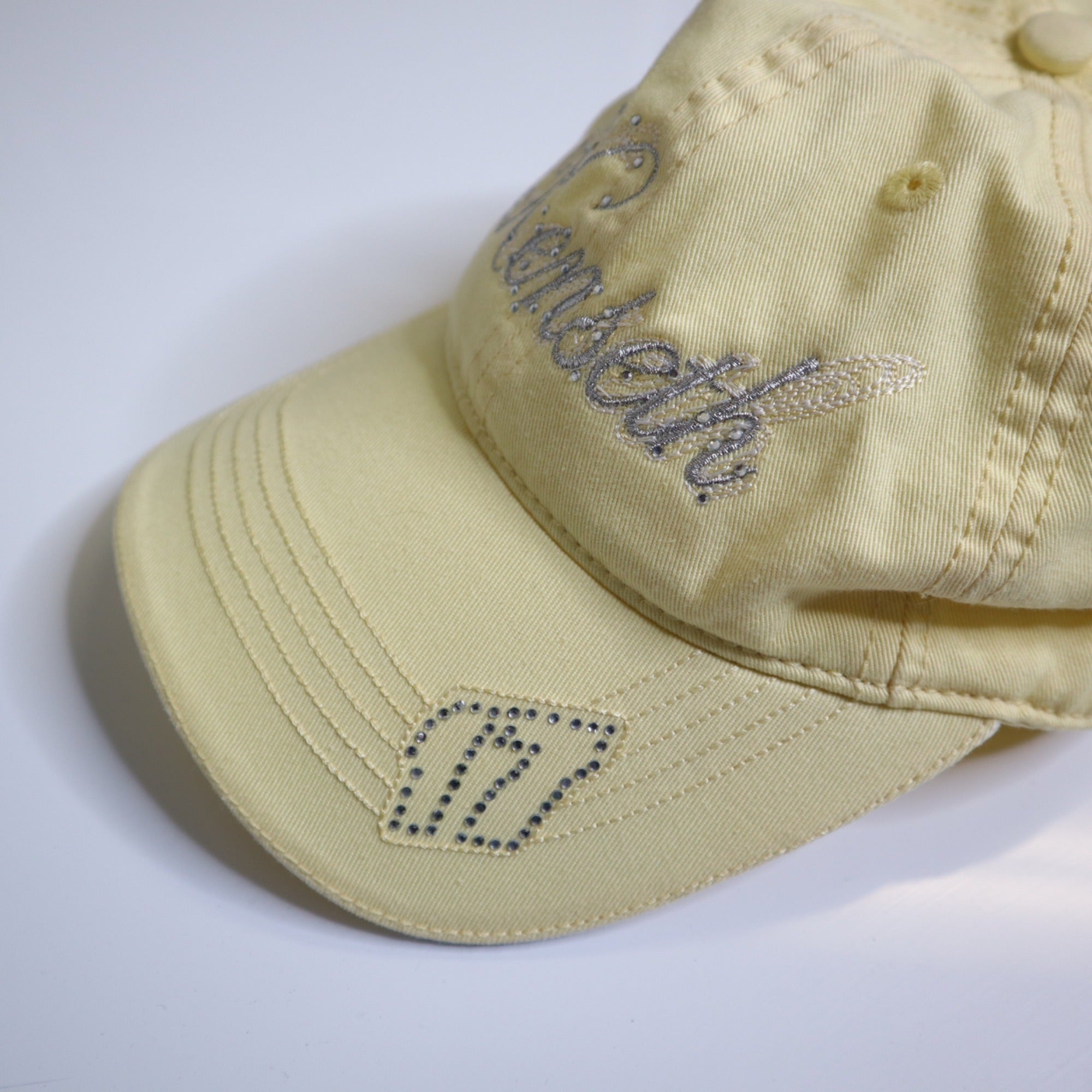 DG-119 Chase Authentics Yellow Kenseth Caps Rhinestone Baseball Cap