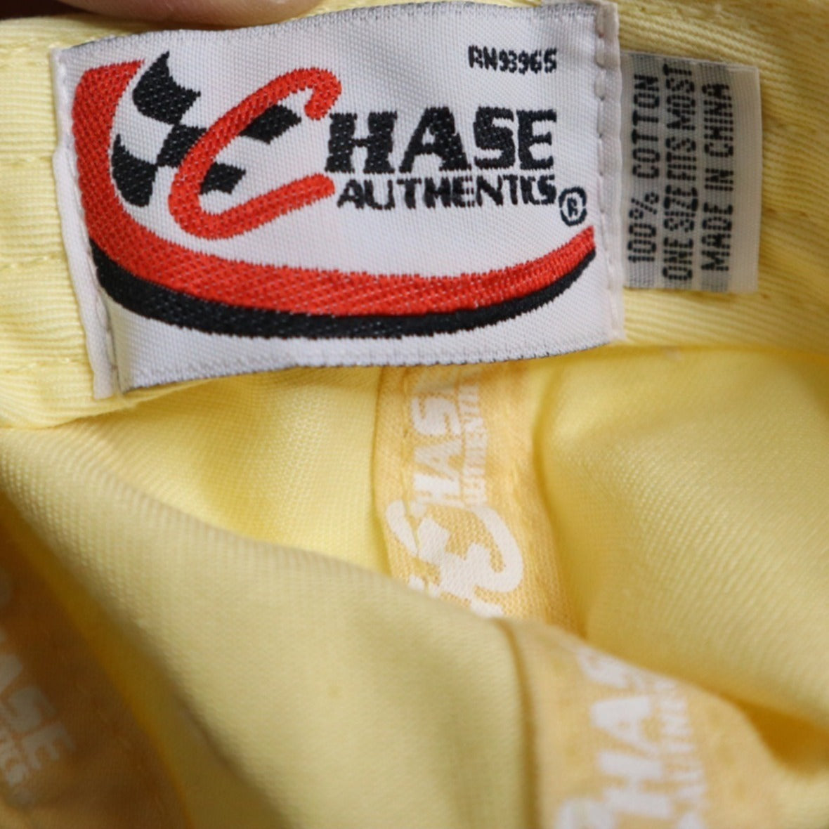 DG-119 Chase Authentics Yellow Kenseth Caps Rhinestone Baseball Cap