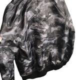 WT02 Men's Size Large Lightweight Ma-1 Bomber Jacket Black Gray Camouflage