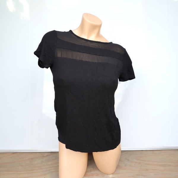 Carol Rose Black Short Sleeve T-Shirt Women's Size Small