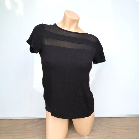 Carol Rose Black Short Sleeve T-Shirt Women's Size Small