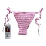 Nikita Naomi Handmade Crochet Swimwear Alize Pink Bikini BOTTOM, Size Medium