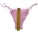 Nikita Naomi Handmade Crochet Swimwear Alize Pink Bikini BOTTOM, Size Large