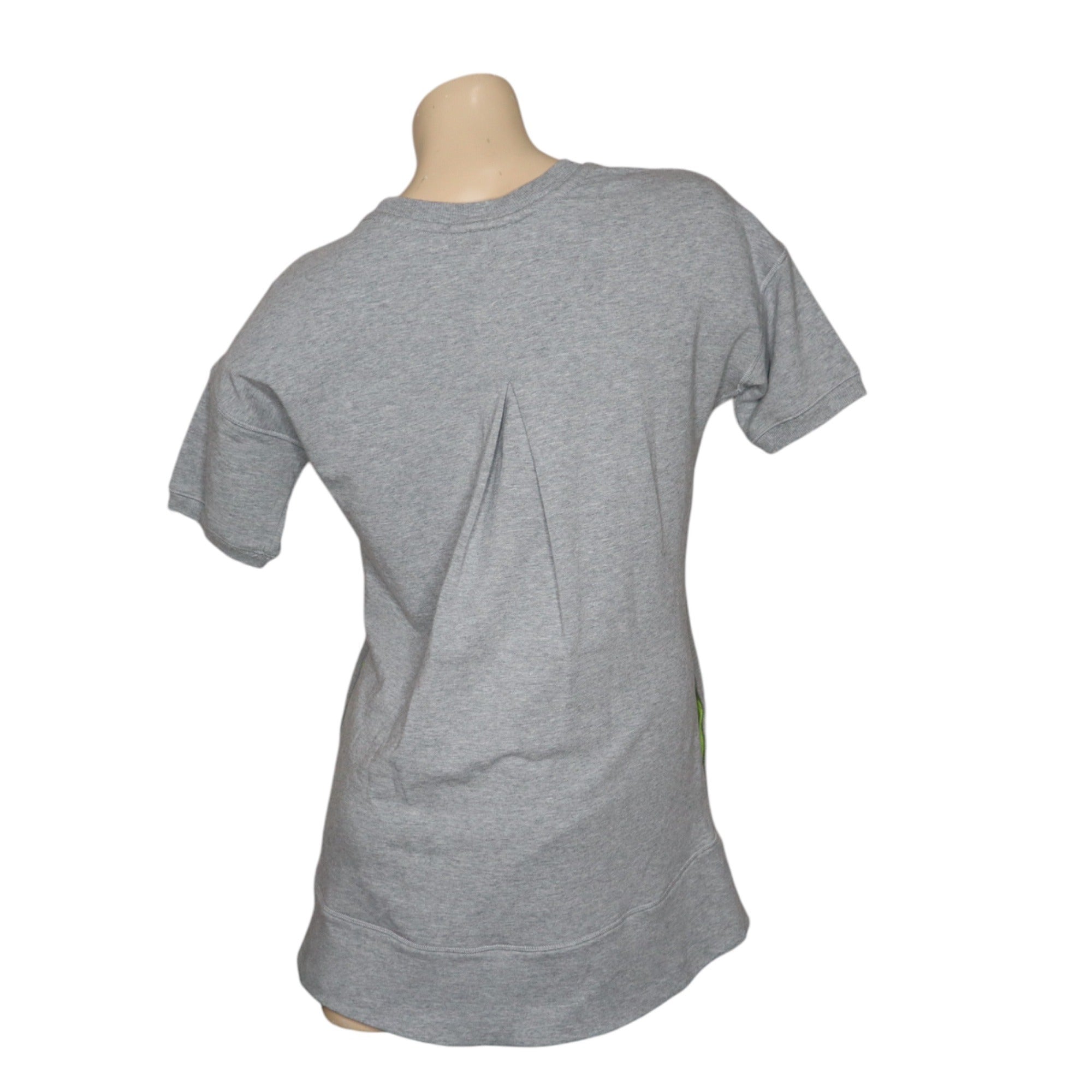Andrea Jovine Womens Gray Short Sleeve Top W/ Pocket Size Small
