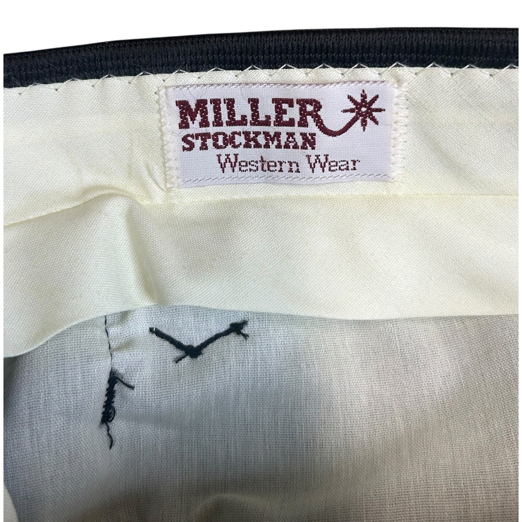 DG-91 Miller Stockman Western Wear Charcoal Gray Dress Pants Size 34 Made In USA