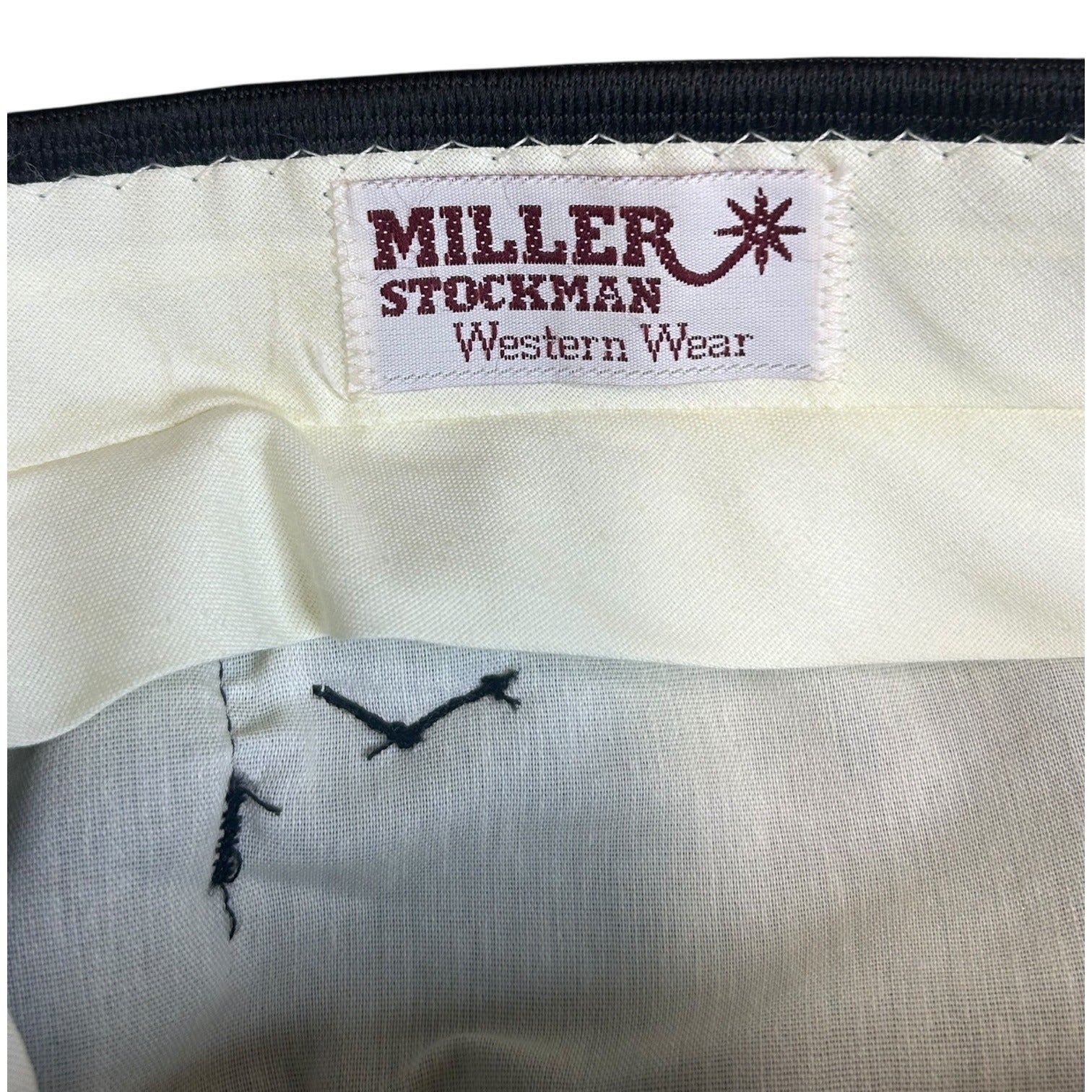 DG-91 Miller Stockman Western Wear Charcoal Gray Dress Pants Size 34 Made In USA