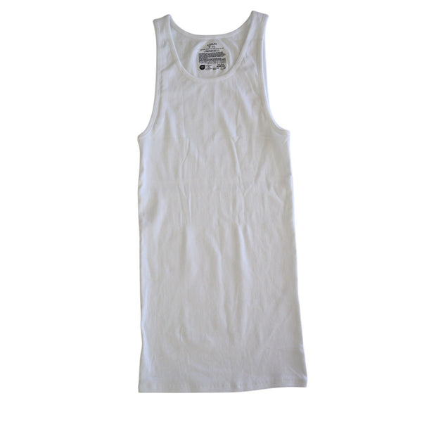 Alfani Mens White Ribbed Tank Top Undershirt Size Medium Cotton Blend