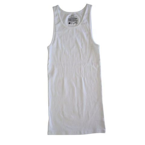 Alfani Mens White Ribbed Tank Top Undershirt Size Medium Cotton Blend