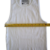 Alfani Mens White Ribbed Tank Top Undershirt Size Medium Cotton Blend