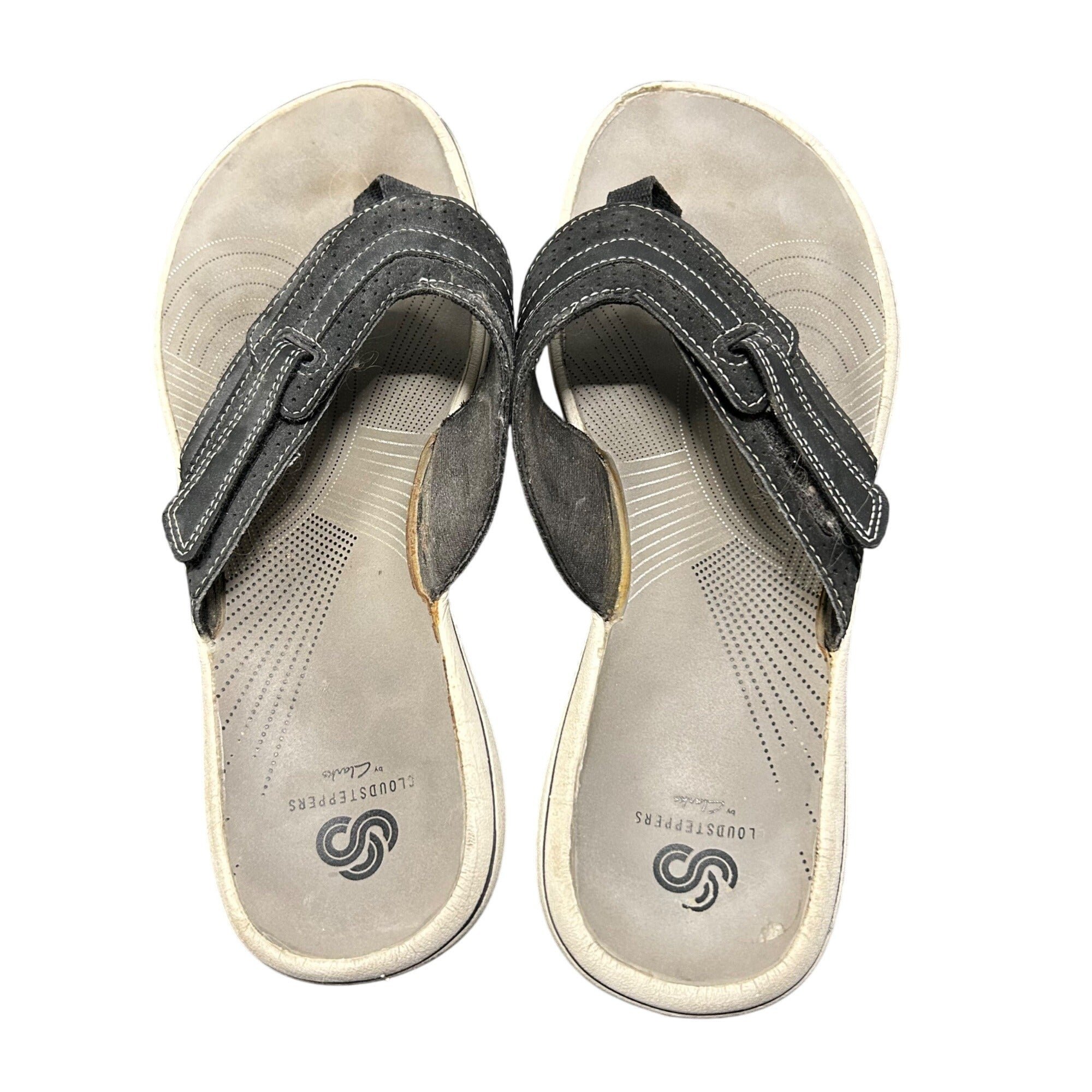 Clarks Loud Steppers Women's Slide Sandals Size 9 Black & Gray
