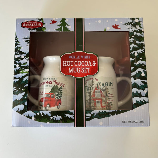 Nostalgic Winter Mug Set, Christmas Trees and The Cabin