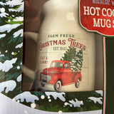 Nostalgic Winter Mug Set, Christmas Trees and The Cabin