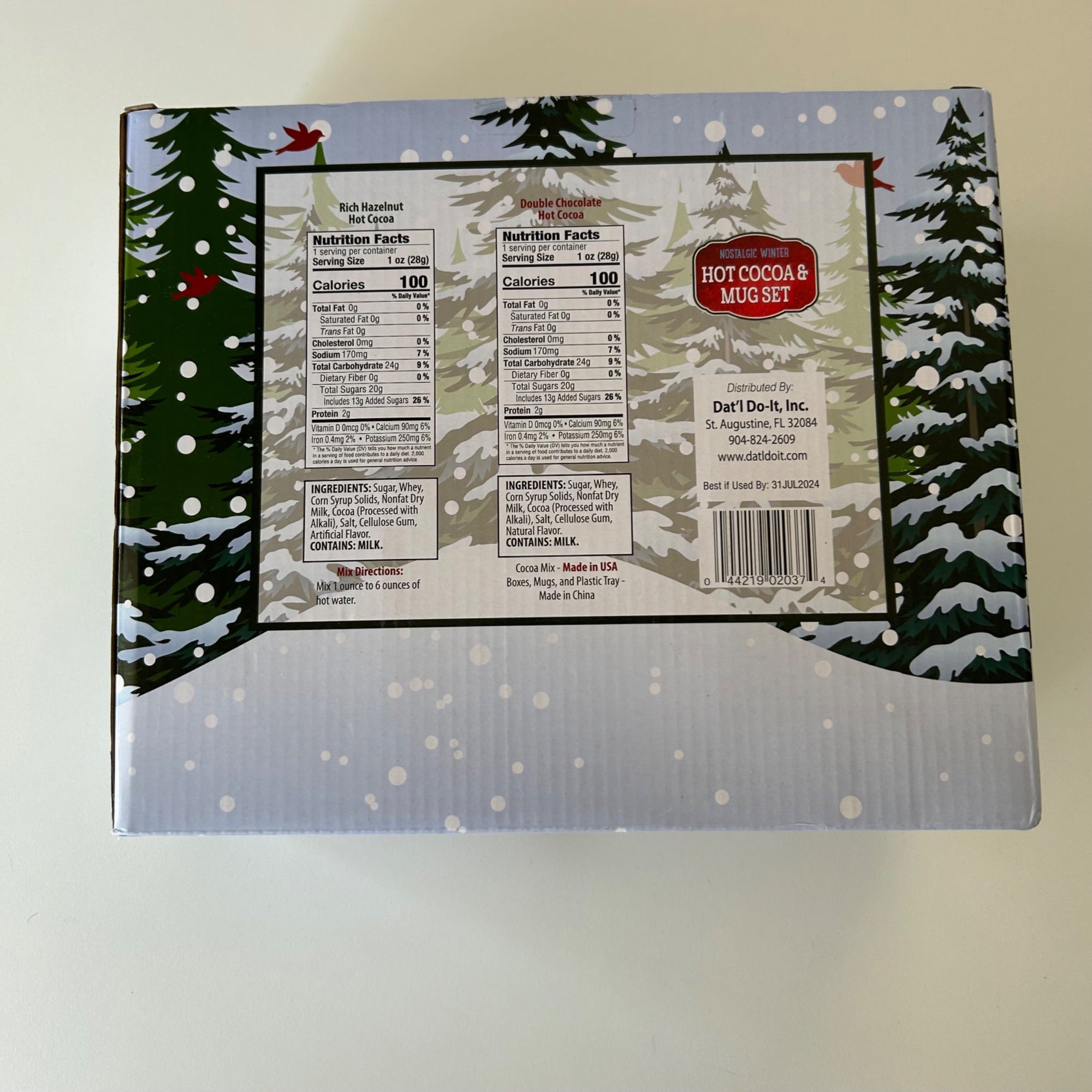 Nostalgic Winter Mug Set, Christmas Trees and The Cabin