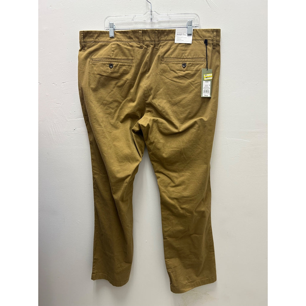 K-236 Goodfellow & Co Every Wear Stretch Straight Chino Pants Brown Men's 42x32