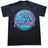 Gildan Dry Blend Black "The Flock" Graphic Men's T-Shirt Medium