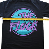 Gildan Dry Blend Black "The Flock" Graphic Men's T-Shirt Medium