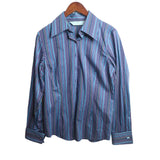 Hawes & Curtis Women's S Fitted Hipster Shirt Blue Purple Striped EU Size 44