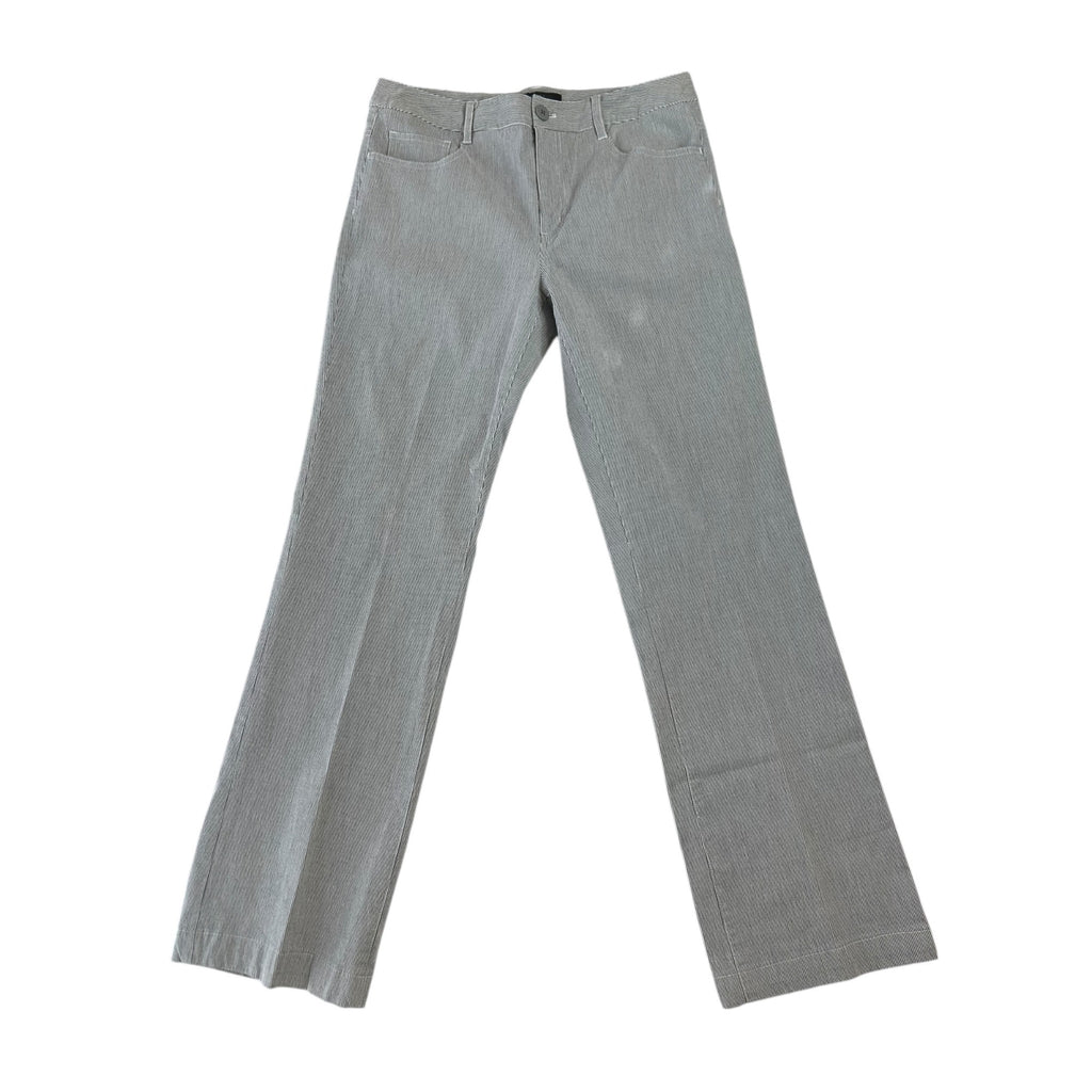 Bossini Ladies Wear Striped Gray Pants Women's Size Medium