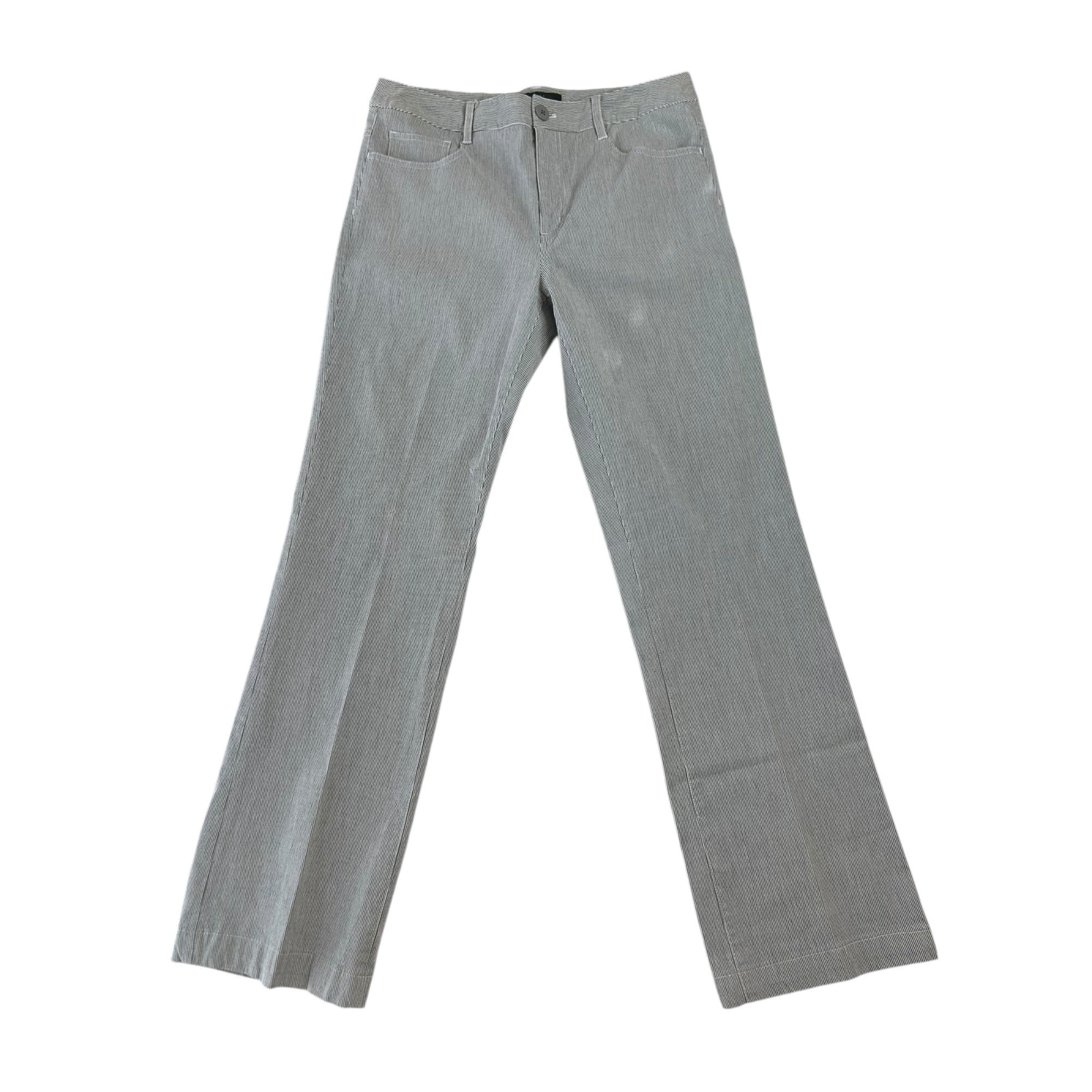 Bossini Ladies Wear Striped Gray Pants Women's Size Medium