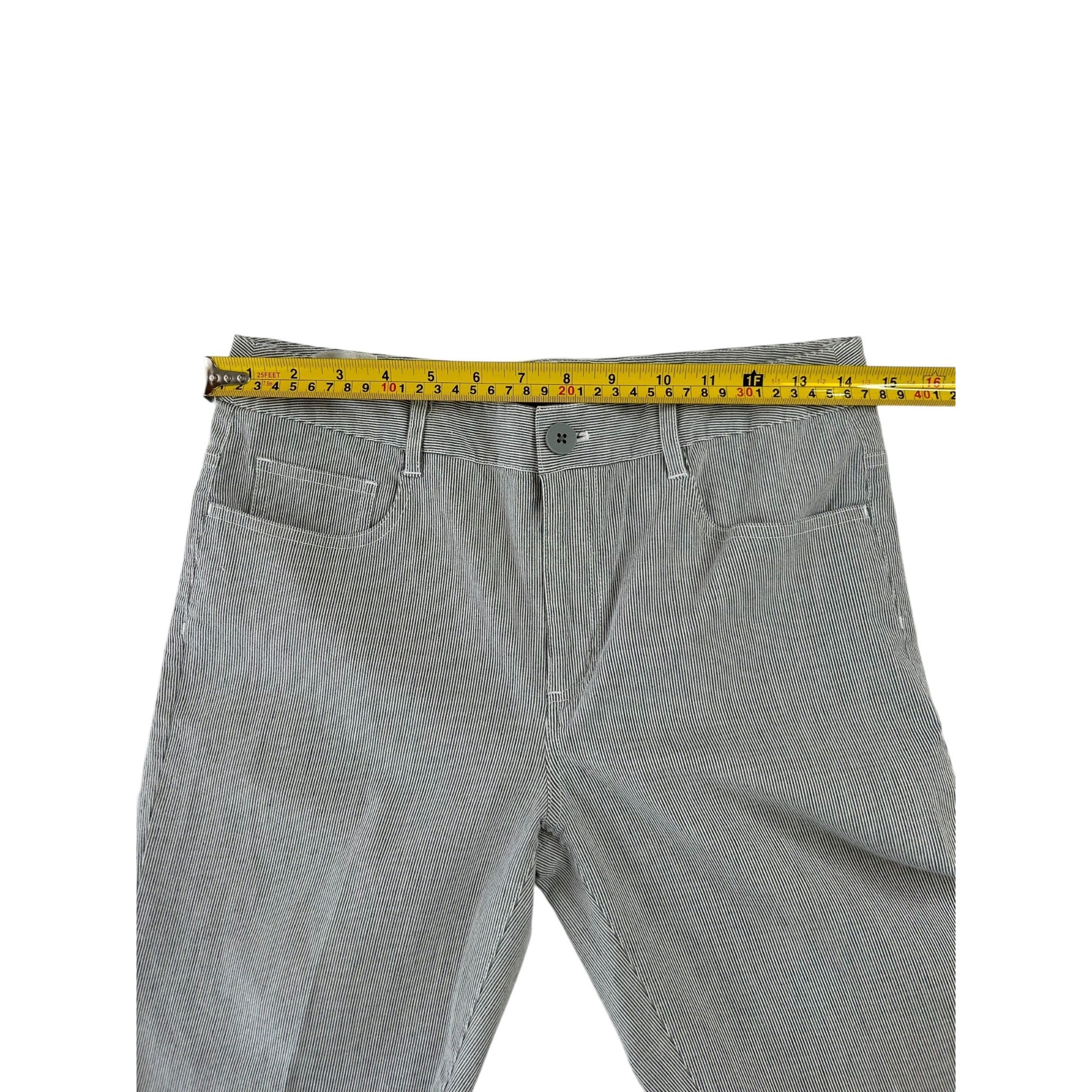 Bossini Ladies Wear Striped Gray Pants Women's Size Medium