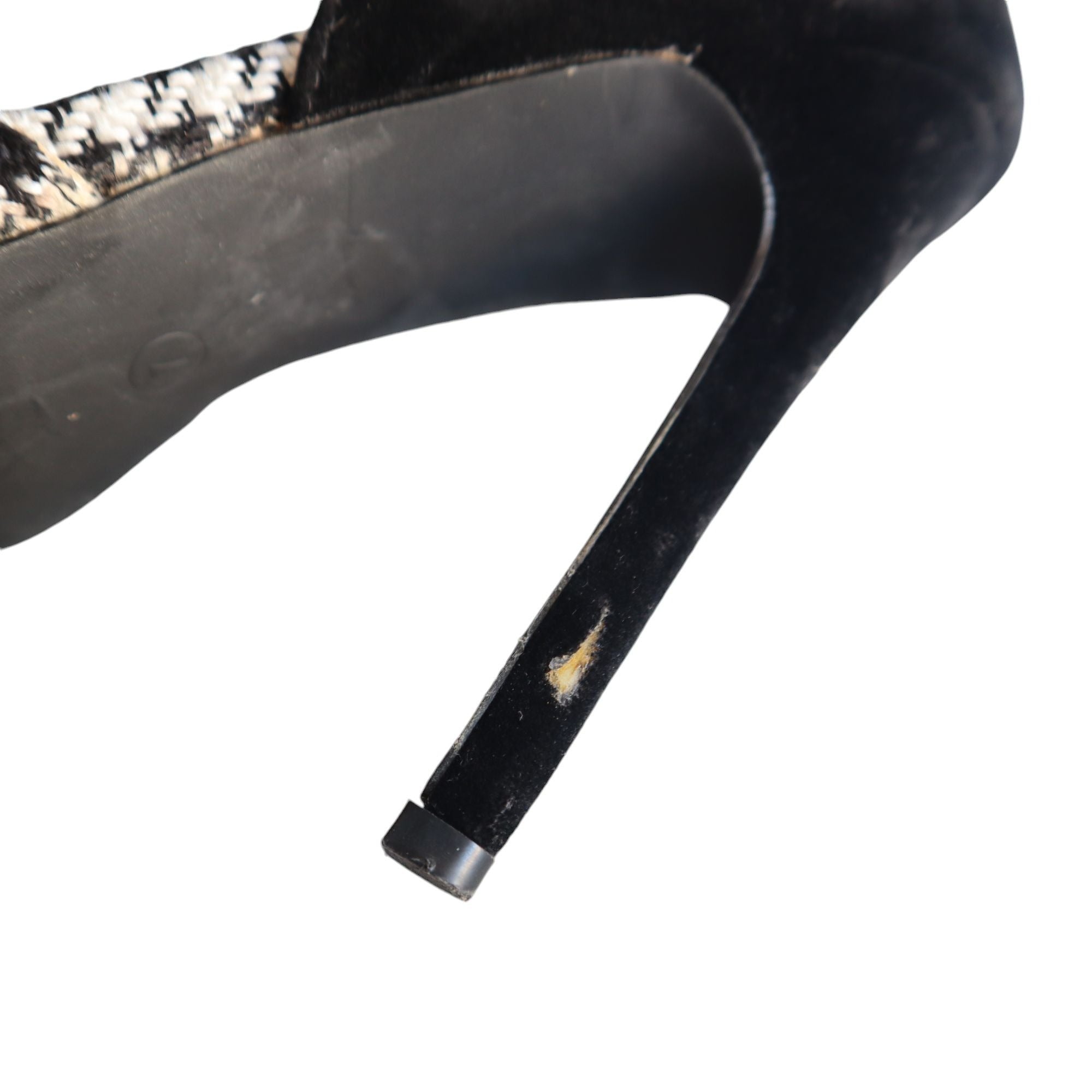 Liliana Women's Size 7 Black and White Pointed Toe Stiletto Heels